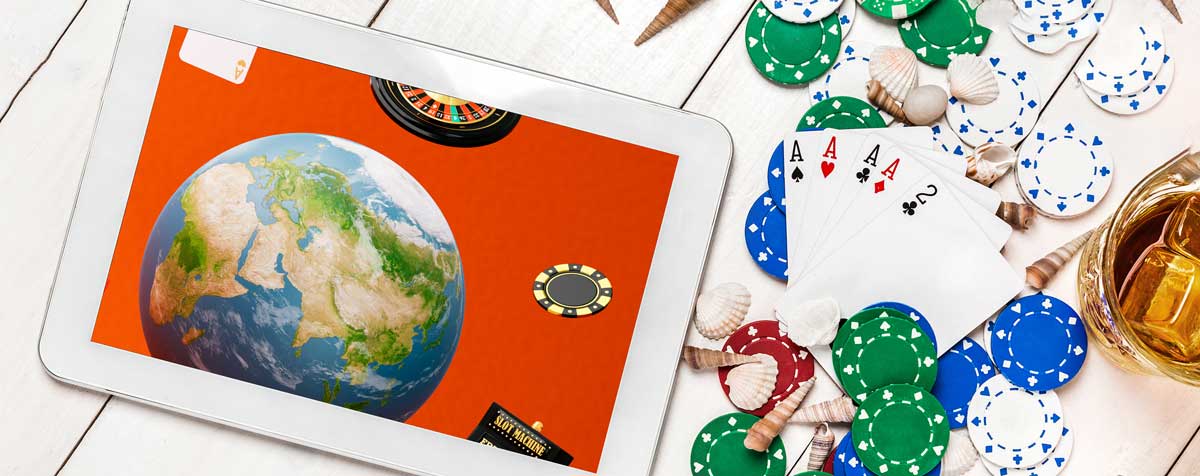 online casino white table