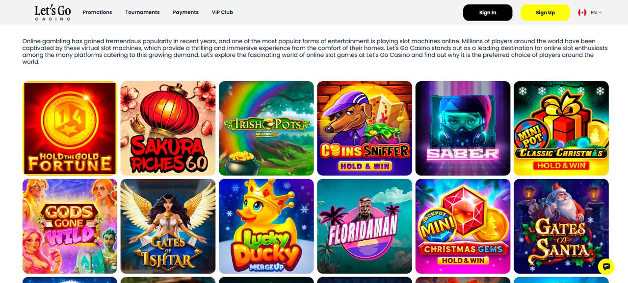 Let’s Go Casino top games